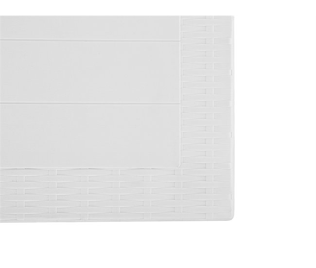 Beliani Mesa de jardín FOSSANO 80x80 Blanco