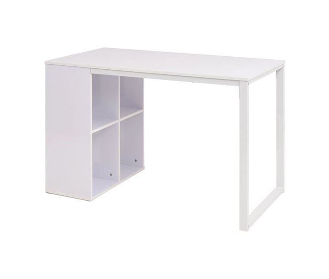 Escritorio Seihba  compartimentos laterales Blanco