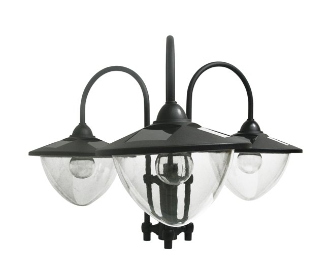 Farol de Jardín PP, ABS, Acero Inoxidable, Aleación de Aluminio Negro