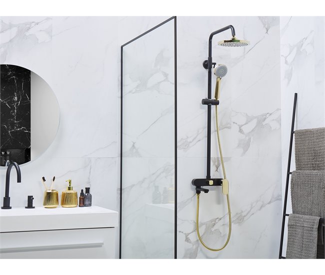 Columna de ducha GURARA 23x36 Negro/ Crema