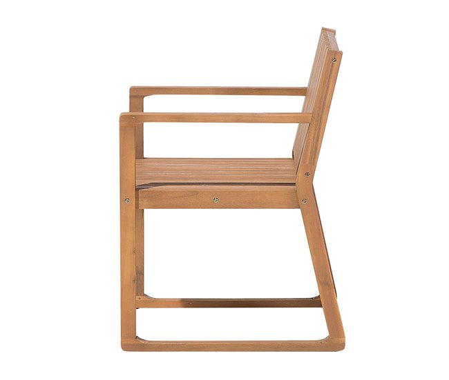 Beliani Conjunto de comedor SASSARI Madera Clara
