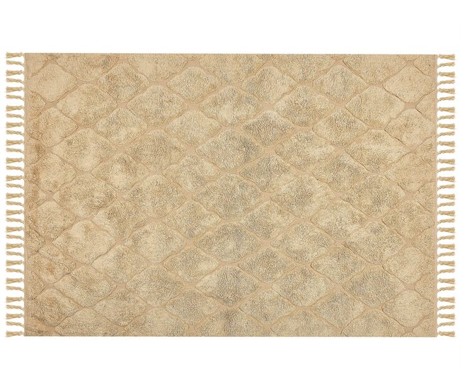 Beliani Alfombra de pelo corto SANLIURFA 160x230 Arena