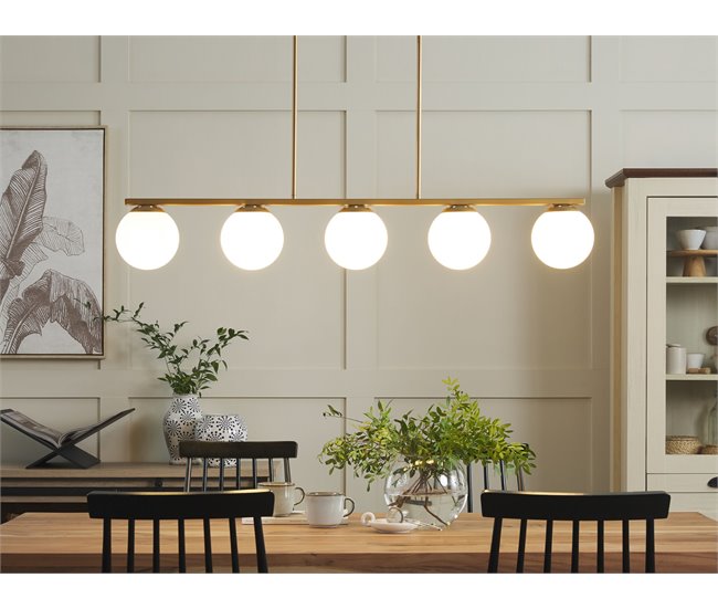 Beliani Lámpara colgante ZIKULI Dorado