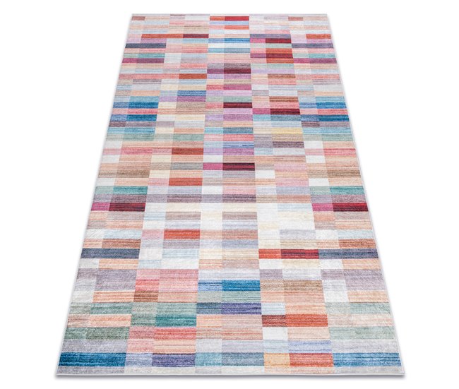 Alfombra lavable ANDRE 2295 Rayas 160x220 Rosa