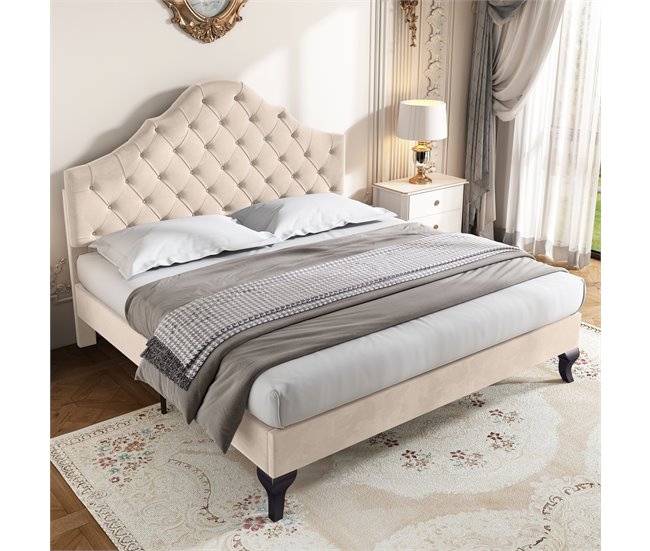 Marco de la cama Beige