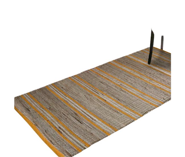 Alfombra de yute con detalles de algodón Palena 60x90 Amarillo