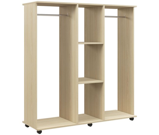 Armario Ropero Melamina de Madera HOMCOM Marron