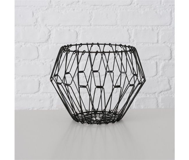 Jarrón decorativo VANDULA material metal Negro