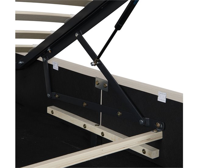 Cama tapizada Juva con somier abatible 