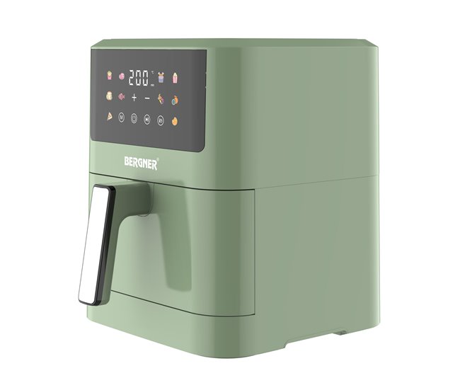 Bergner Midnight Freidora de aire - 10 programas de cocción Verde