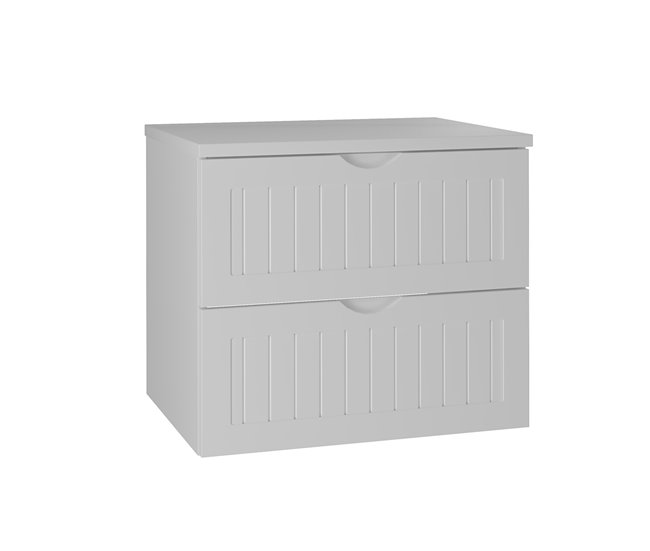 Mueble bajo lavabo encimera Soline 60 Blanco