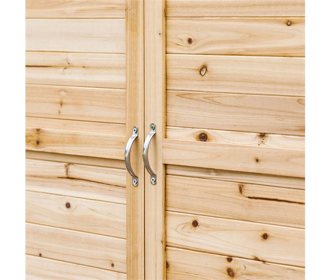 Armario de Almacenaje Madera de Abeto Outsunny Marron