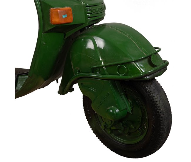 Barra botellero moto vespa de metal y madera Verde