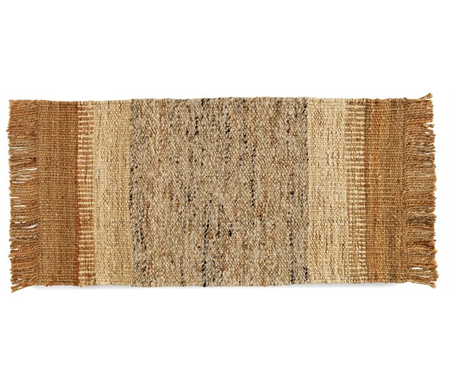 Alfombra de yute/lana 120x60 Natural