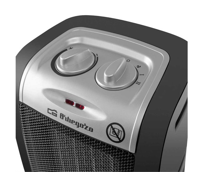 Calefactor cerámico Orbegozo CR 5017 1500W 2 niveles de potencia Negro