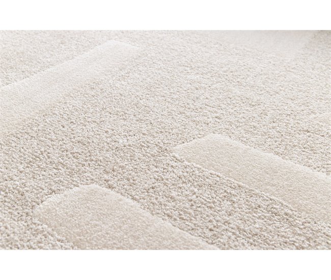 Alfombra con diseño geométrico y relieve CALEDONIA - ATTICGO 160x230 Beige