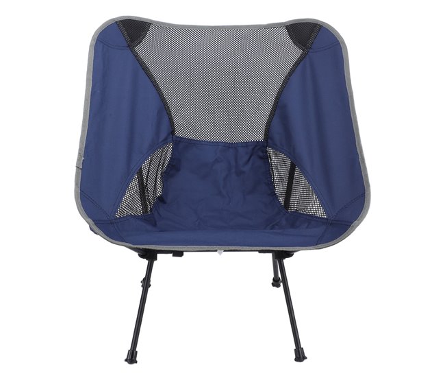 2 Sillas Plegables Camping Ultraligera Portátil Azul Marino