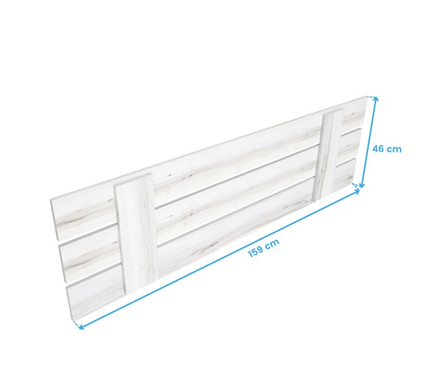 Cabecero Matrimonio Lucca Estilo Contemporáneo Blanco