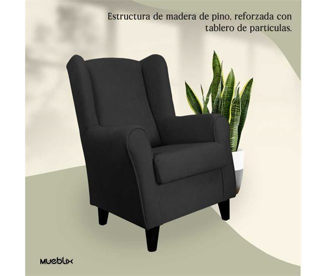 Sillón Butaca Orejero Lisboa Antracita