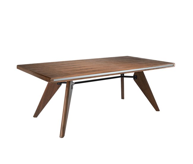 Mesa comedor rectangular nogal y nogal Nogal