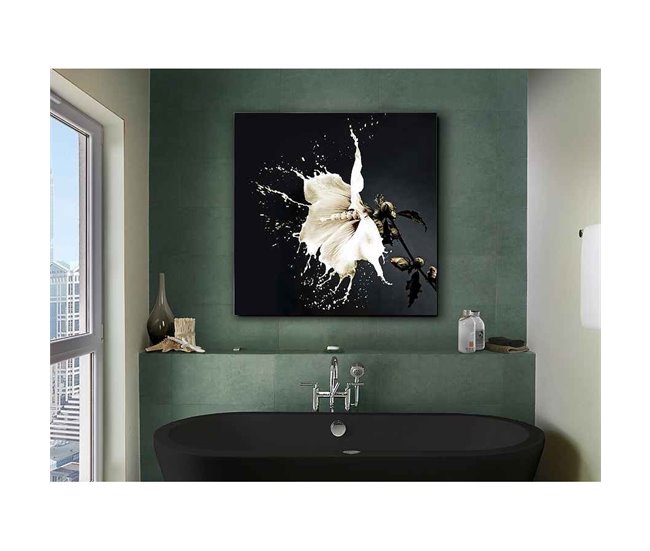 Fotografía Impresa Cristal Serie Splash Blanco