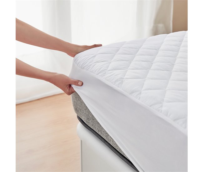 Protector colchón poliéster acolchado aloe vera 