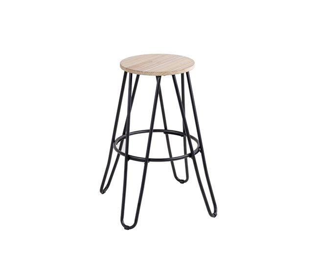 Taburete de bar LARS madera natural Natural