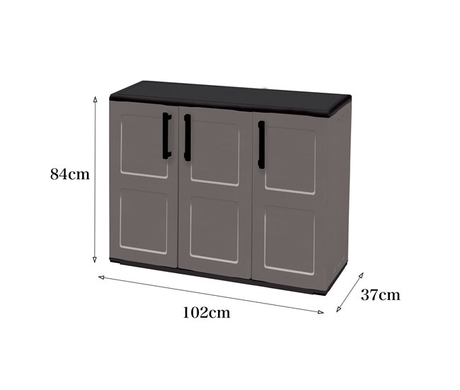 Armario exterior en PVC Gris