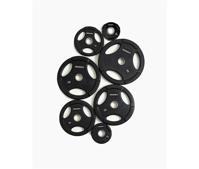 Disco Olímpico 25Kg - BOOMFIT Negro