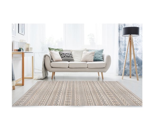 Alfombra de Bambú natural antideslizante 140x200 Gris