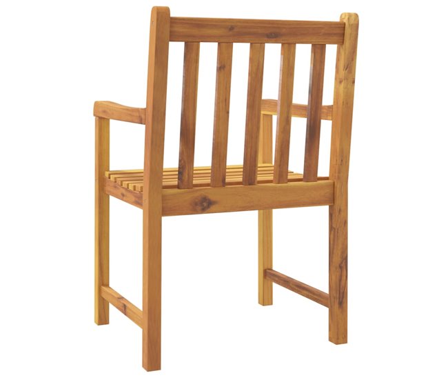 6 Sillas de jardín de madera maciza de acacia Marron