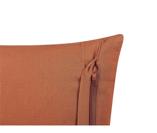 Beliani Cojín decorativo ORLAYA Naranja