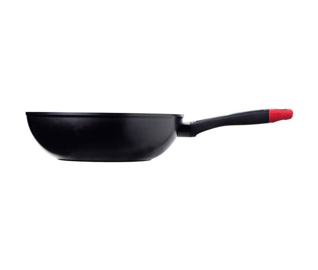 Wok Óptima+ Pyrex aluminio forjado antiadherente Negro