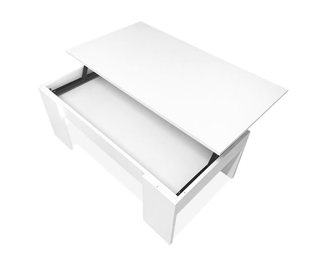 Mesa de Centro Elevable Nyana Home Diseño Moderno 90x50 Blanco
