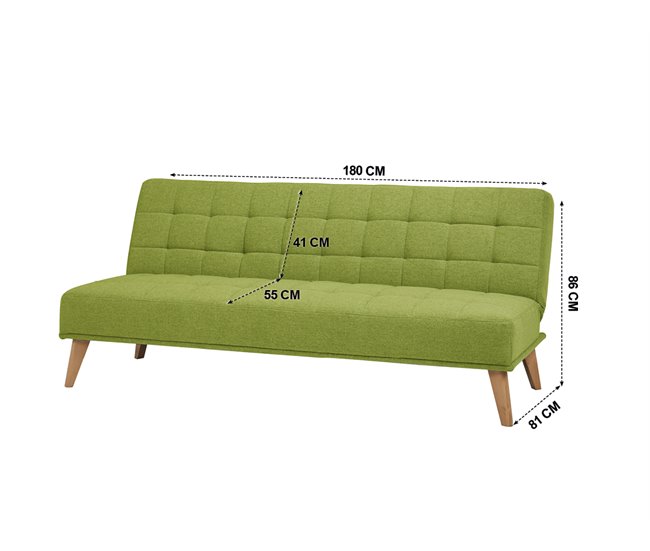 Sofá cama 2 plazas OLIVIA Verde