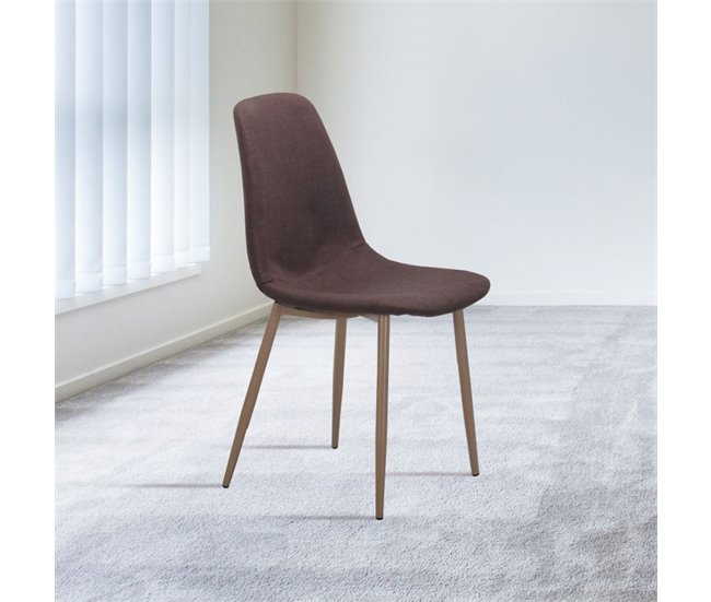 Pack 4 Sillas de comedor Cai Marron