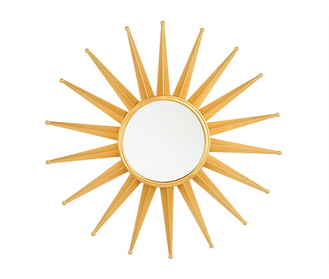 Beliani Espejo decorativo PERELLI Dorado