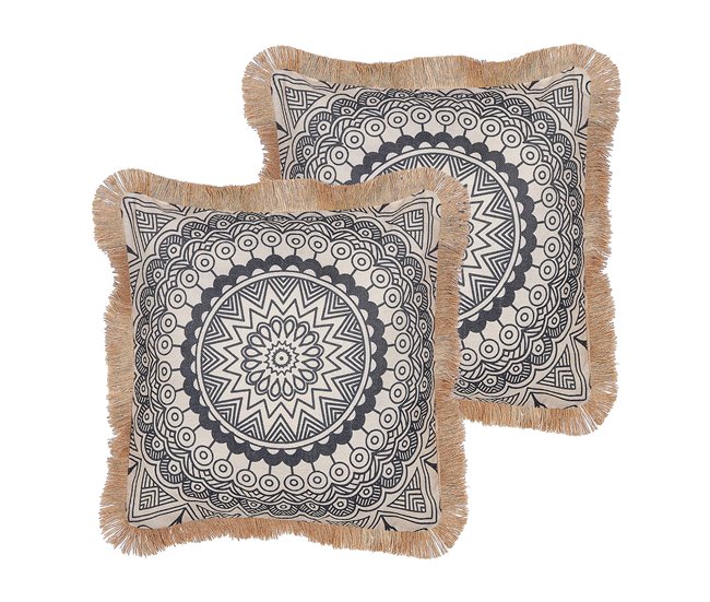 Beliani Cojín decorativo AGRIMONY Beige