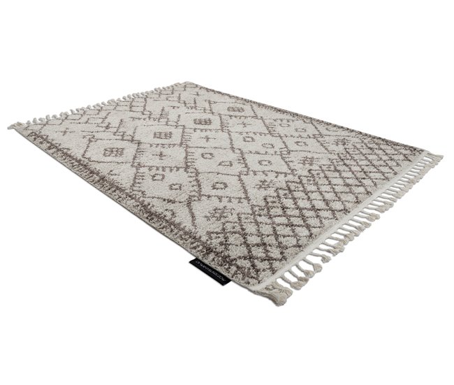 Alfombra BERBER TANGER B5940 Franjas Bereber Marroquí 120x170 Crema