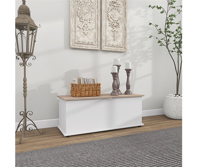 Baúl de Almacenaje Melamina de Madera HOMCOM Marron