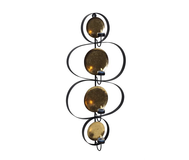 Portavelas deco pared ATHOS marca ECOANYA Negro