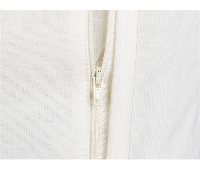 Beliani Cojín decorativo LIVISTONA Blanco/ Beige