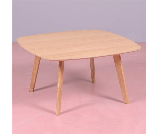 Mesa auxiliar cuadrada en madera de roble  - Northpole 80x80 Roble