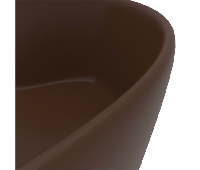Lavabo lujoso con rebosadero cerámica Marron