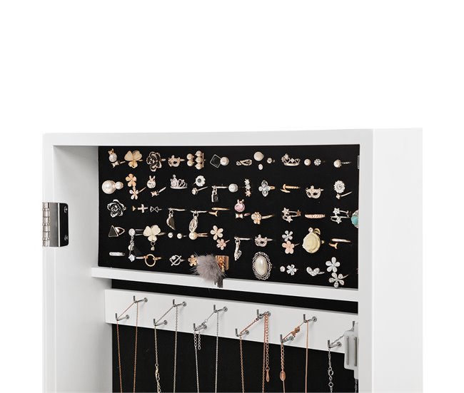 Armario de joyas de pared Blanco