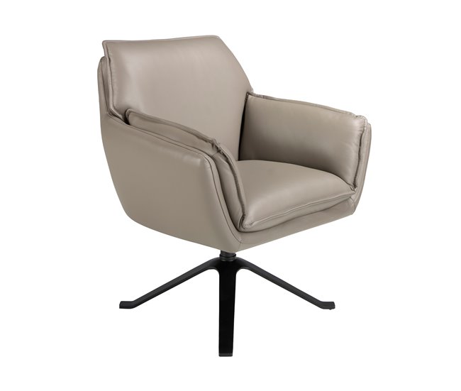 ANGEL CERDÁ Sillón giratorio piel Gris Oscuro