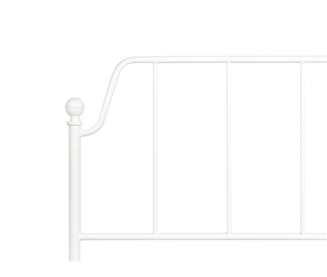 Beliani Cama con somier Hierro MAURESSAC 145x206 Blanco