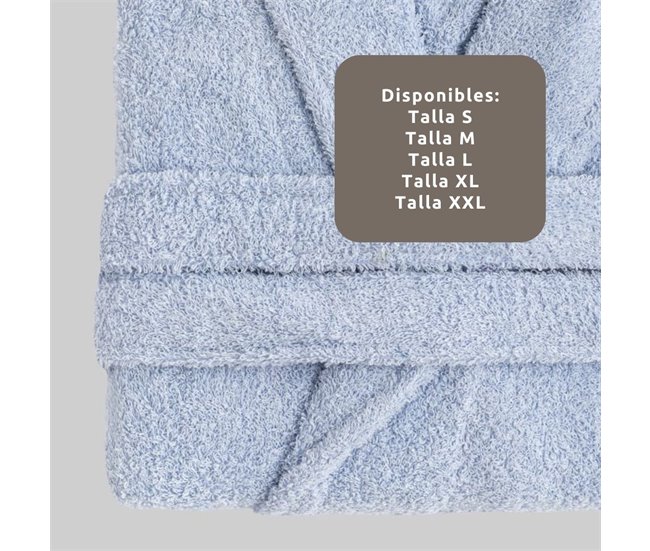 Albornoz Adulto Baño Rizo Azul
