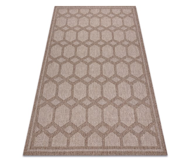 Alfombra HOUSE sisal 40356 Diamantes Tejido plano efecto lanoso 160x220 Beige