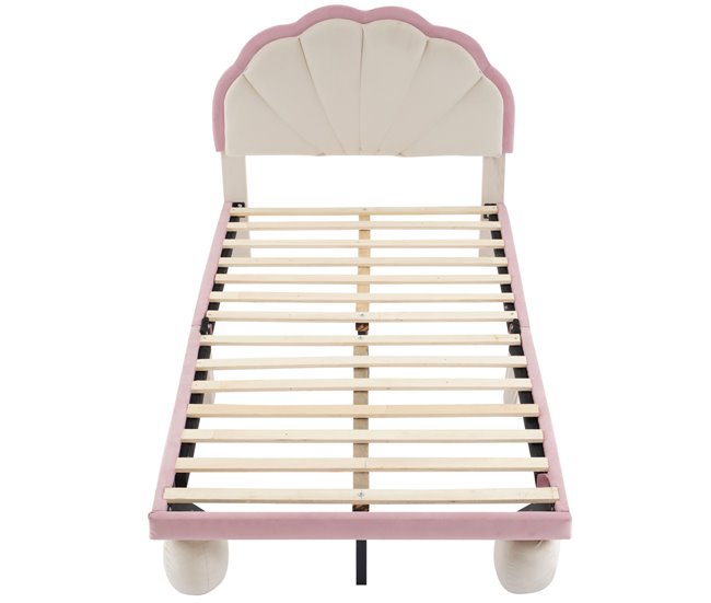 Cama infantil de terciopelo 99x210 Rosa